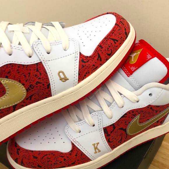 ❤️🤍NIKE AIR JORDAN 1 LOW SE GS SNEAKERS🤍❤️ - Picture 7 of 13